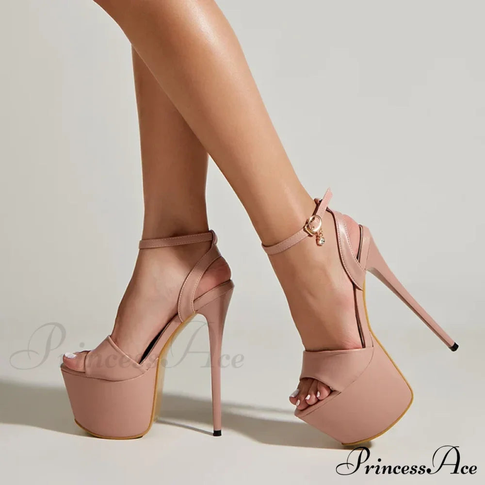 Summer Sexy Stiletto Narrow Bandbuckle Strap Nightclub High Heel