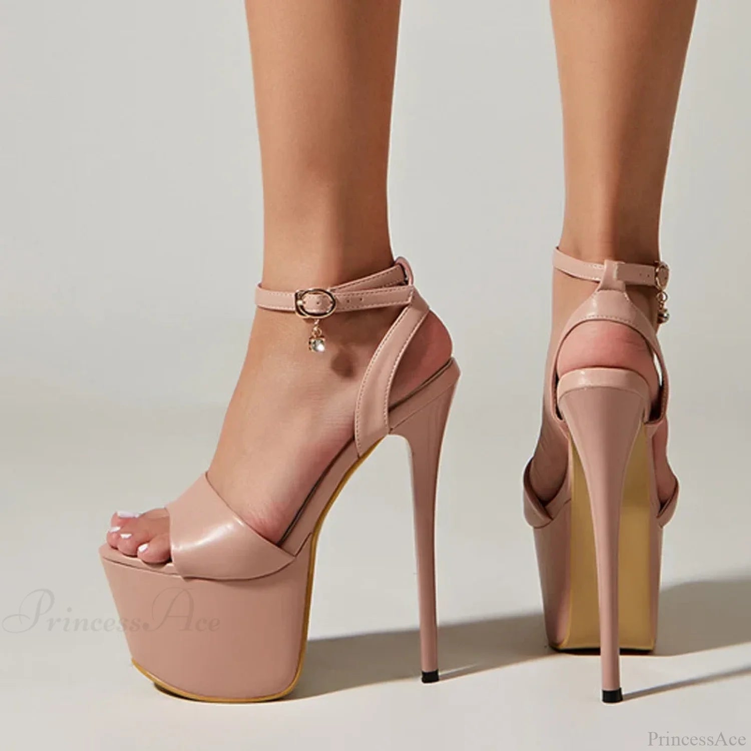 Summer Sexy Stiletto Narrow Bandbuckle Strap Nightclub High Heel