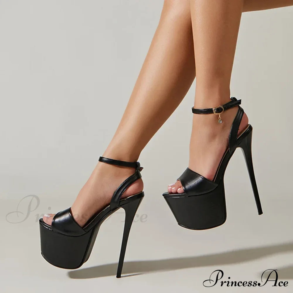 Summer Sexy Stiletto Narrow Bandbuckle Strap Nightclub High Heel