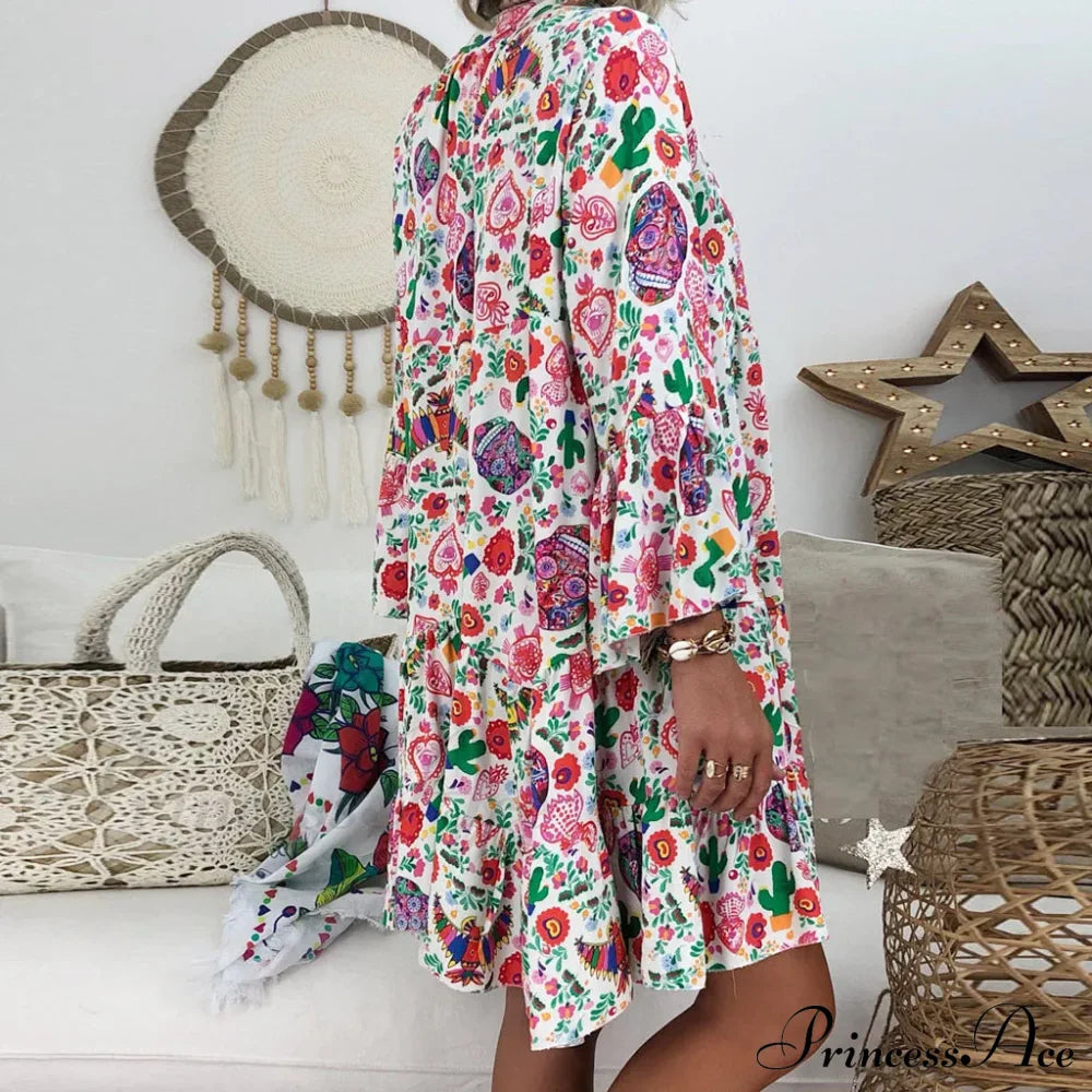 Summer Y2K Ladies Loose Bohemian Short Women’s Boho Dress