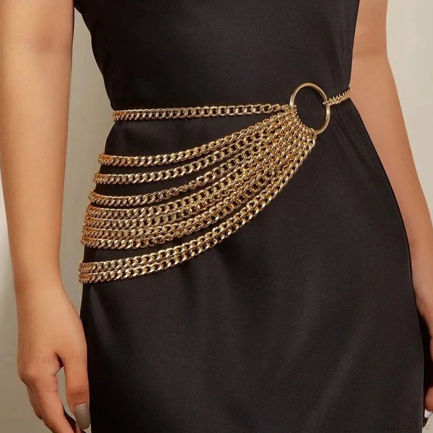 Superior Gothic Heavy Fringe Belt gold / 105x1cm