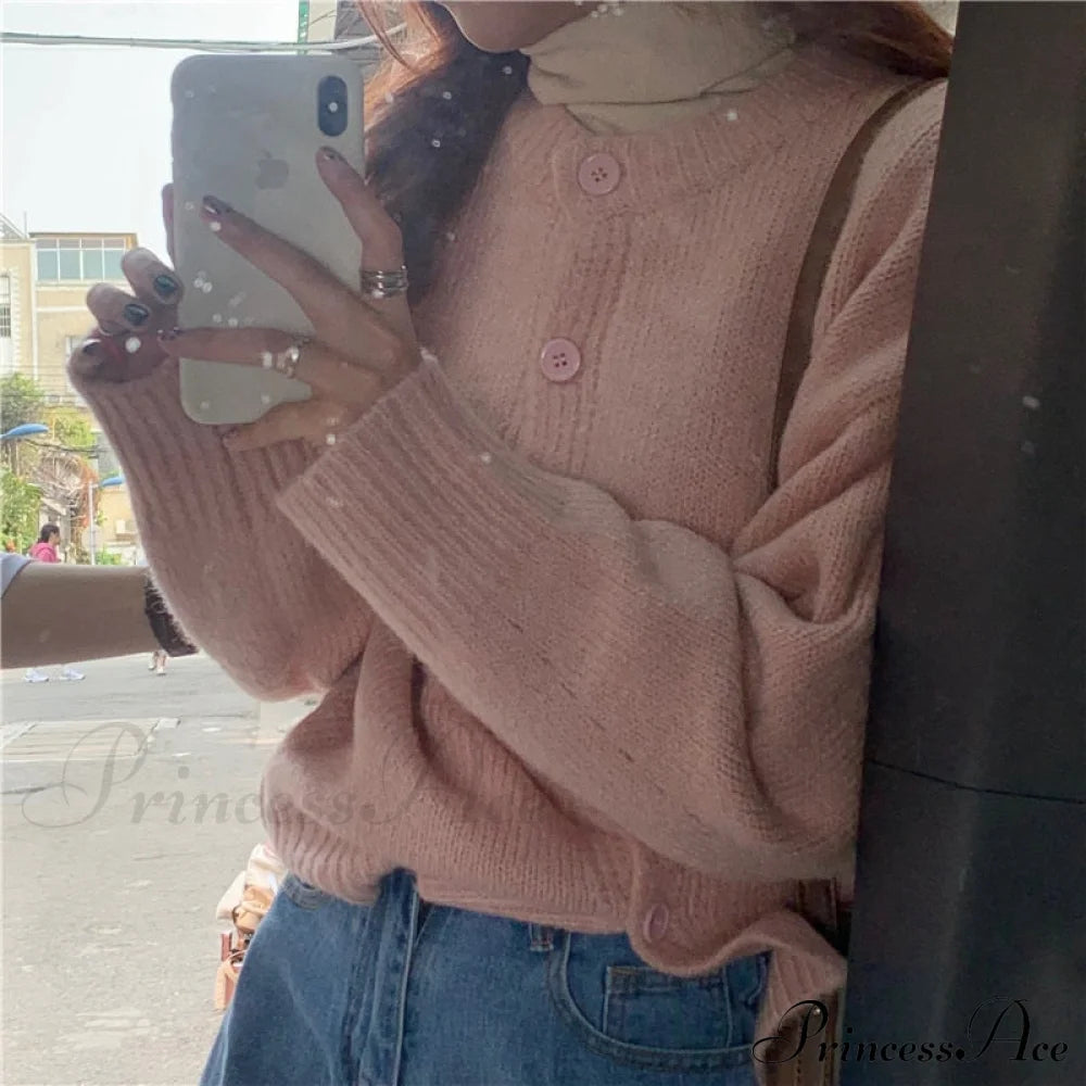 Sweaters Cardigans Warm Casual Arrival Solid Knitwear Loose Coat