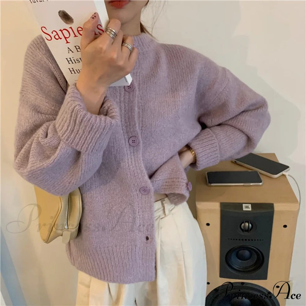 Sweaters Cardigans Warm Casual Arrival Solid Knitwear Loose Coat