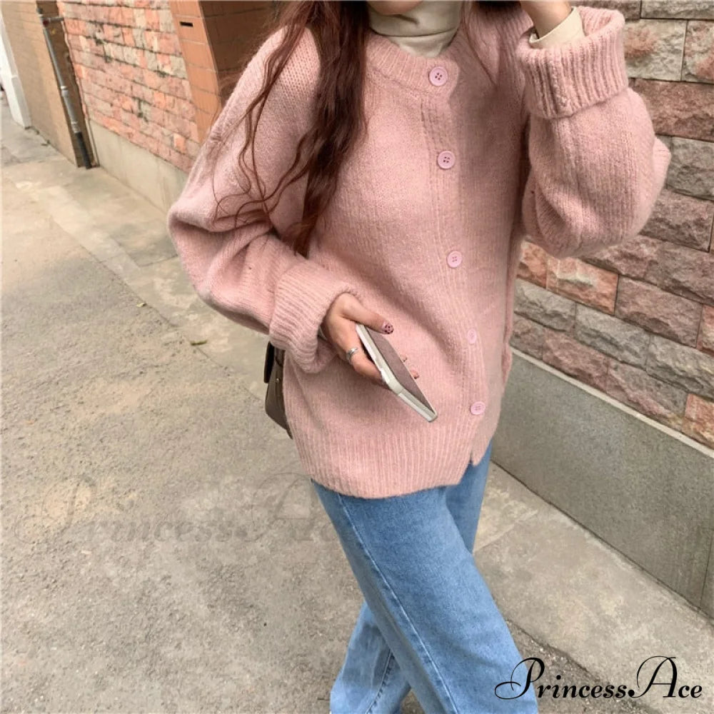 Sweaters Cardigans Warm Casual Arrival Solid Knitwear Loose Coat