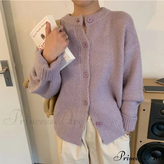 Sweaters Cardigans Warm Casual Arrival Solid Knitwear Loose Coat