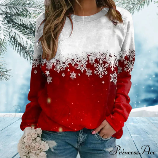 Sweatshirt For Casual Christmas Wear Blouses