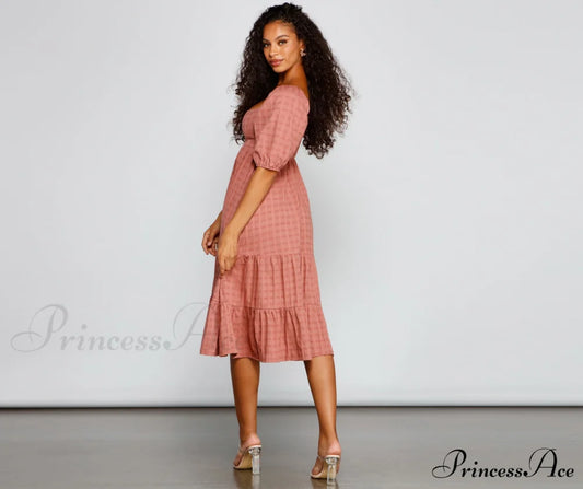 Sweet Beauty Stylish A-Line Midi Dress Casual Dresses