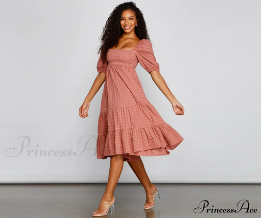 Sweet Beauty A-Line Midi Dress - Lady Occasions