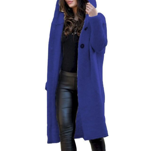 Casual Knitted Long Coat Blue also bought Best Sellings cardigan cardigans clothes Plus Size tops Topseller