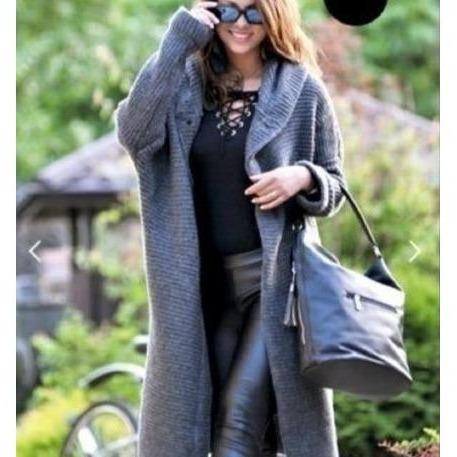 Casual Knitted Long Coat Gray also bought Best Sellings cardigan cardigans clothes Plus Size tops Topseller