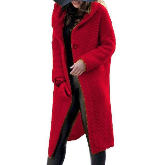 Casual Knitted Long Coat Red also bought Best Sellings cardigan cardigans clothes Plus Size tops Topseller