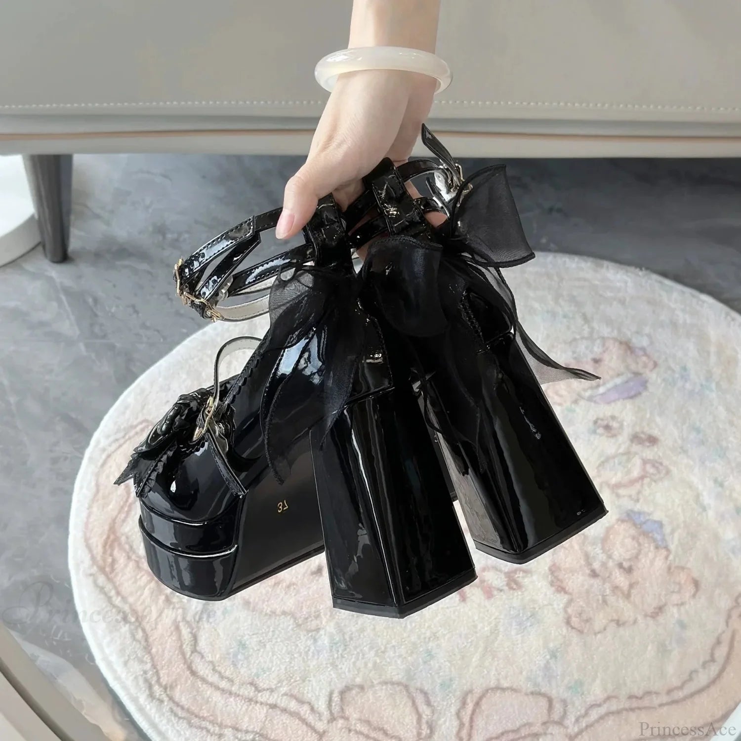 Synthetic Leather Lolita Gothic Tall Heel