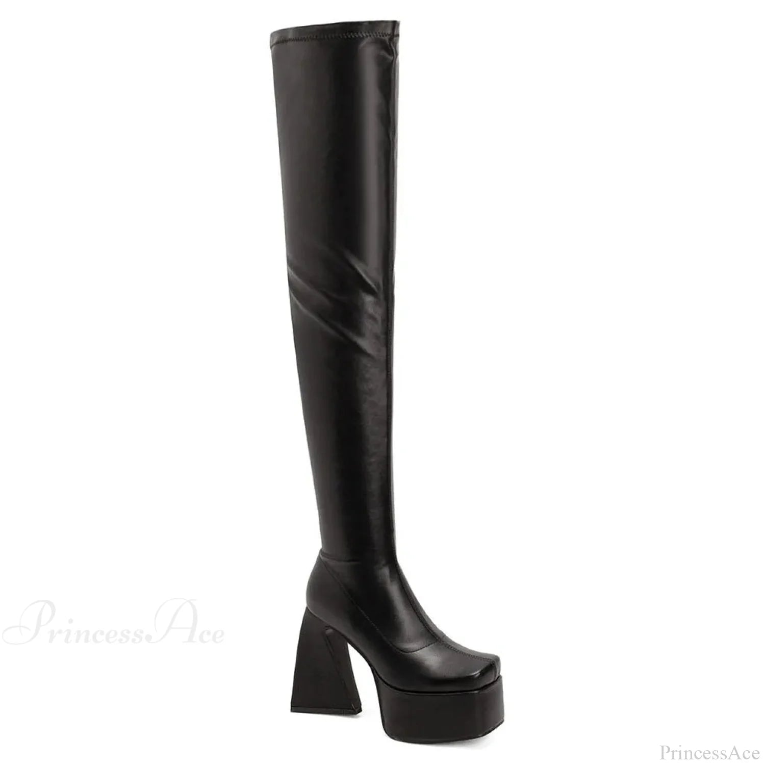Tall Heeled Above The Knee Platform Winter Boot black 2 / 5