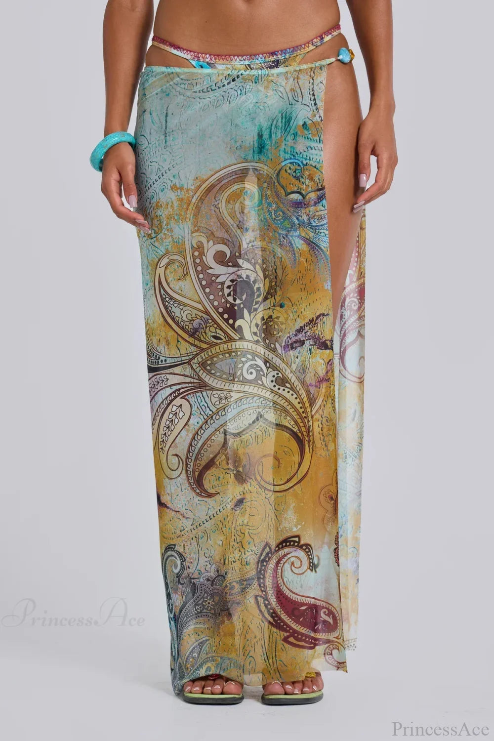 Tassel Skirt Beach Style Long Bikini Set