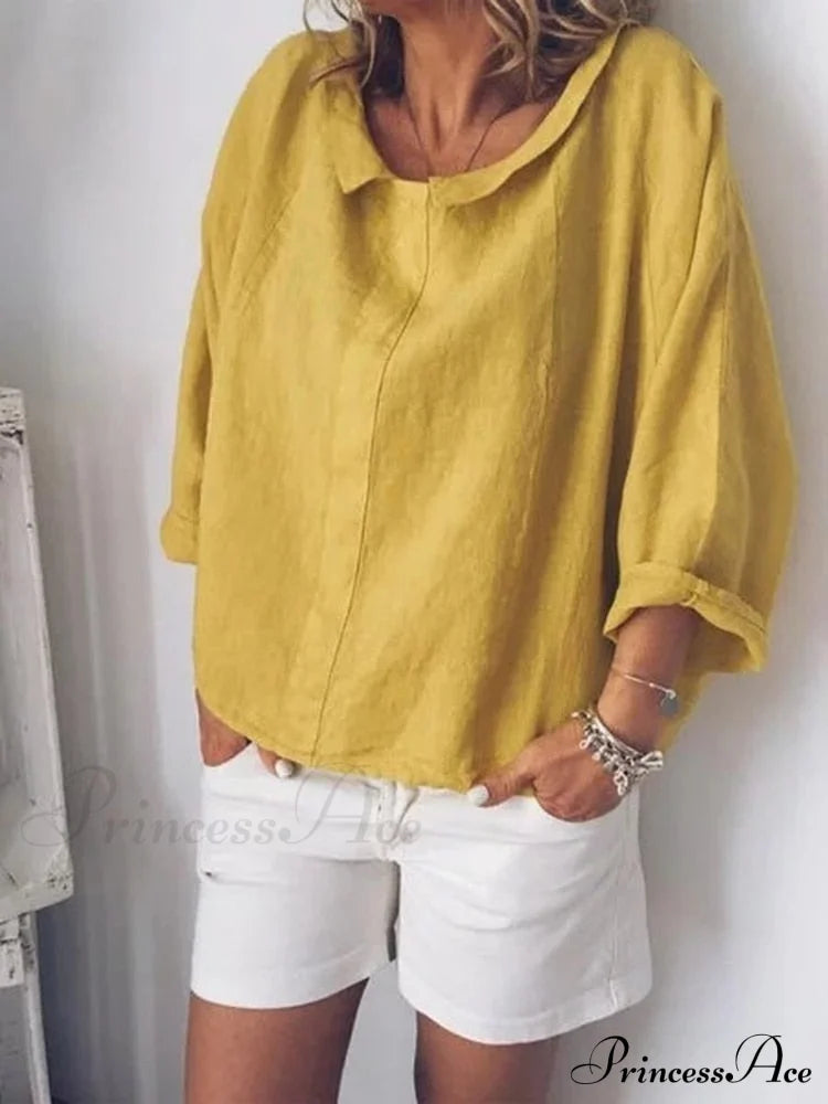 Tati Blouse Bright Yellow / S Tops & Blouses