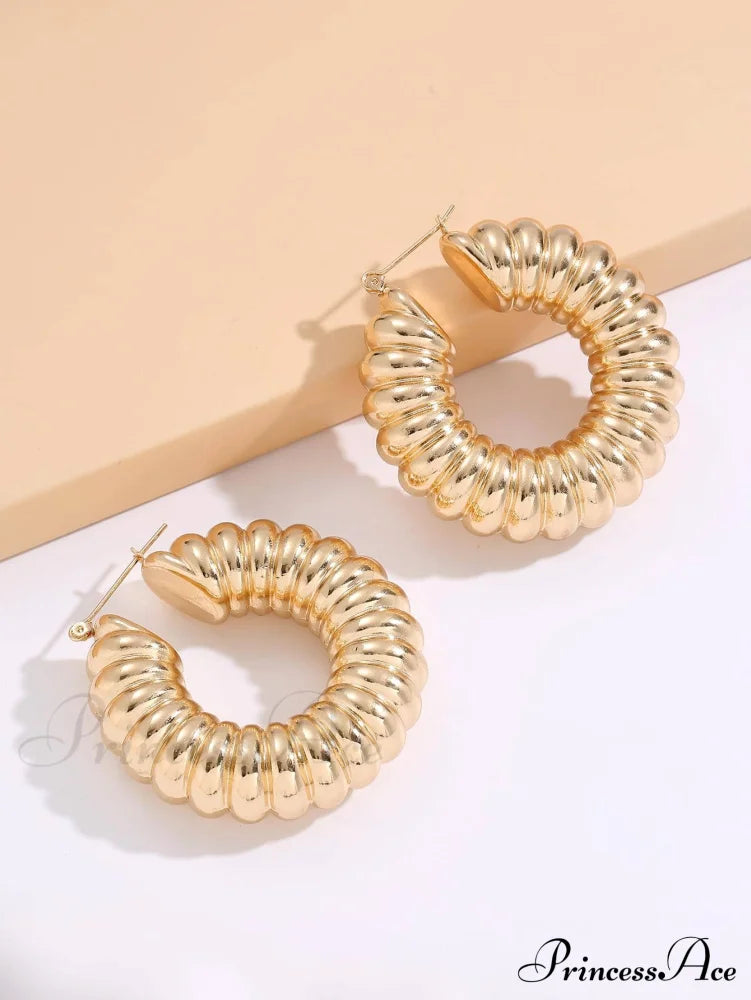 Textured Hoop Earrings For Women