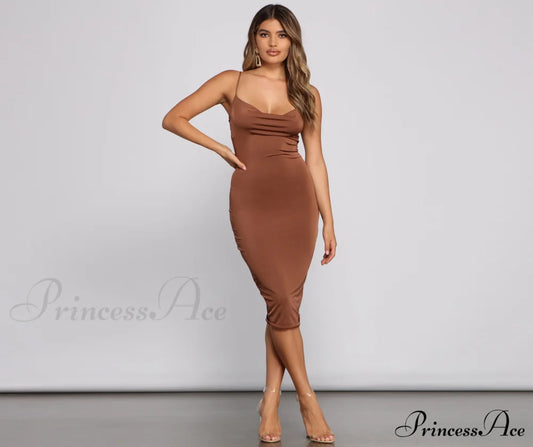 The Luxe Level Sleeveless Midi Dress - Lady Occasions