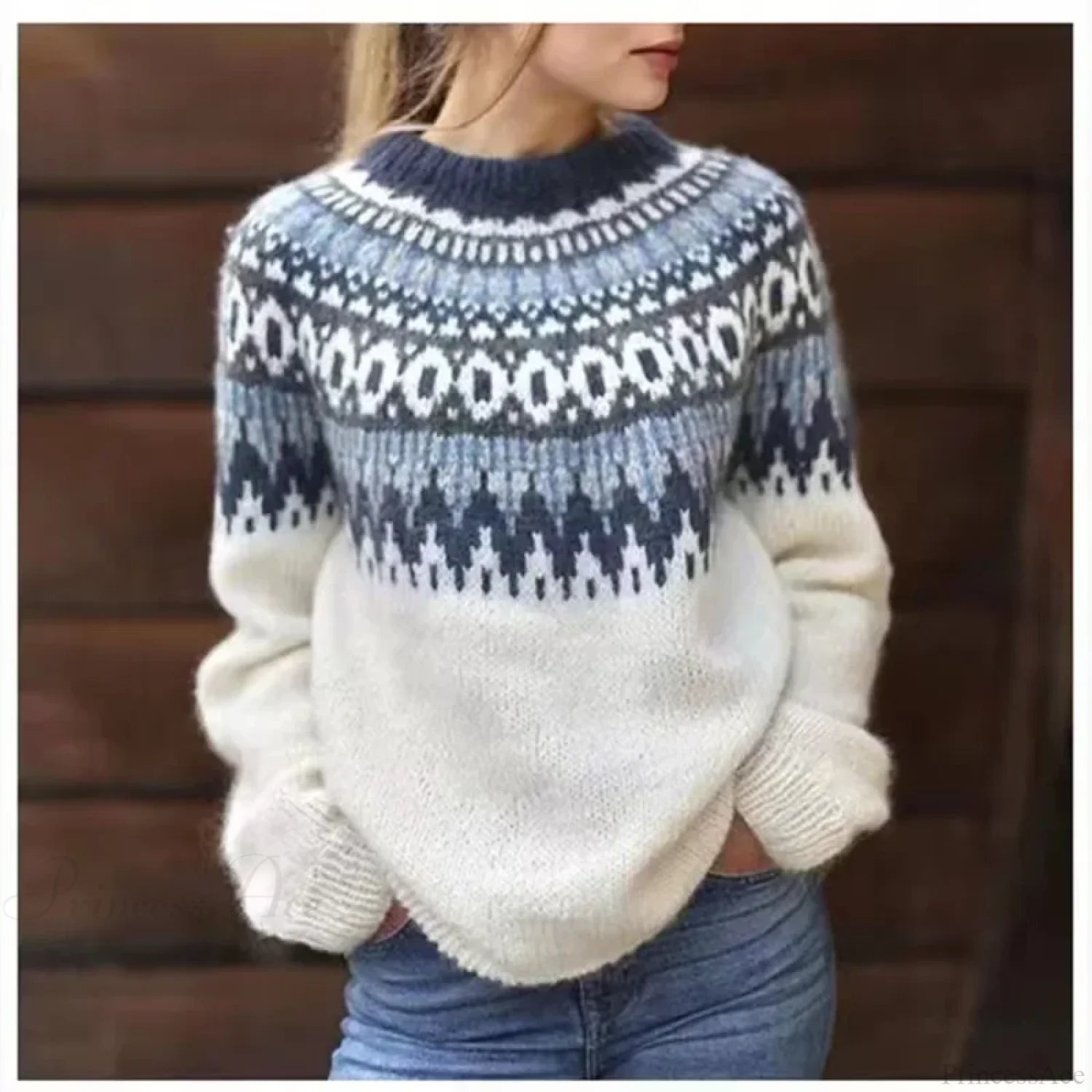 Thick Elegant White Sweater White / S