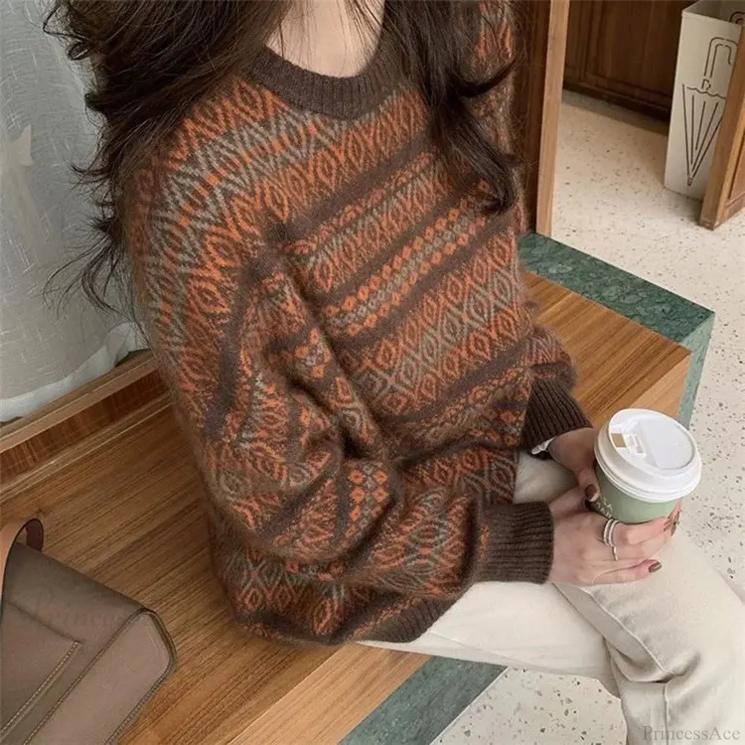 Thickened Wide Soft Retro Style Sweater
