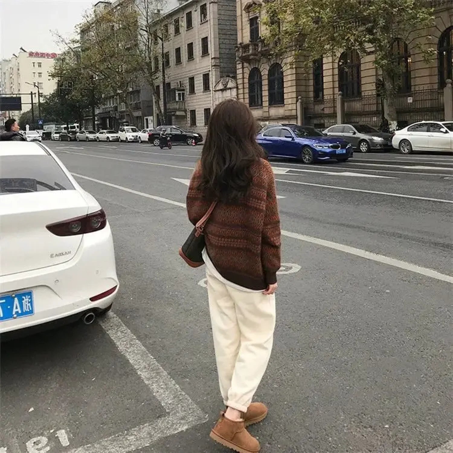 Thickened Wide Soft Retro Style Sweater