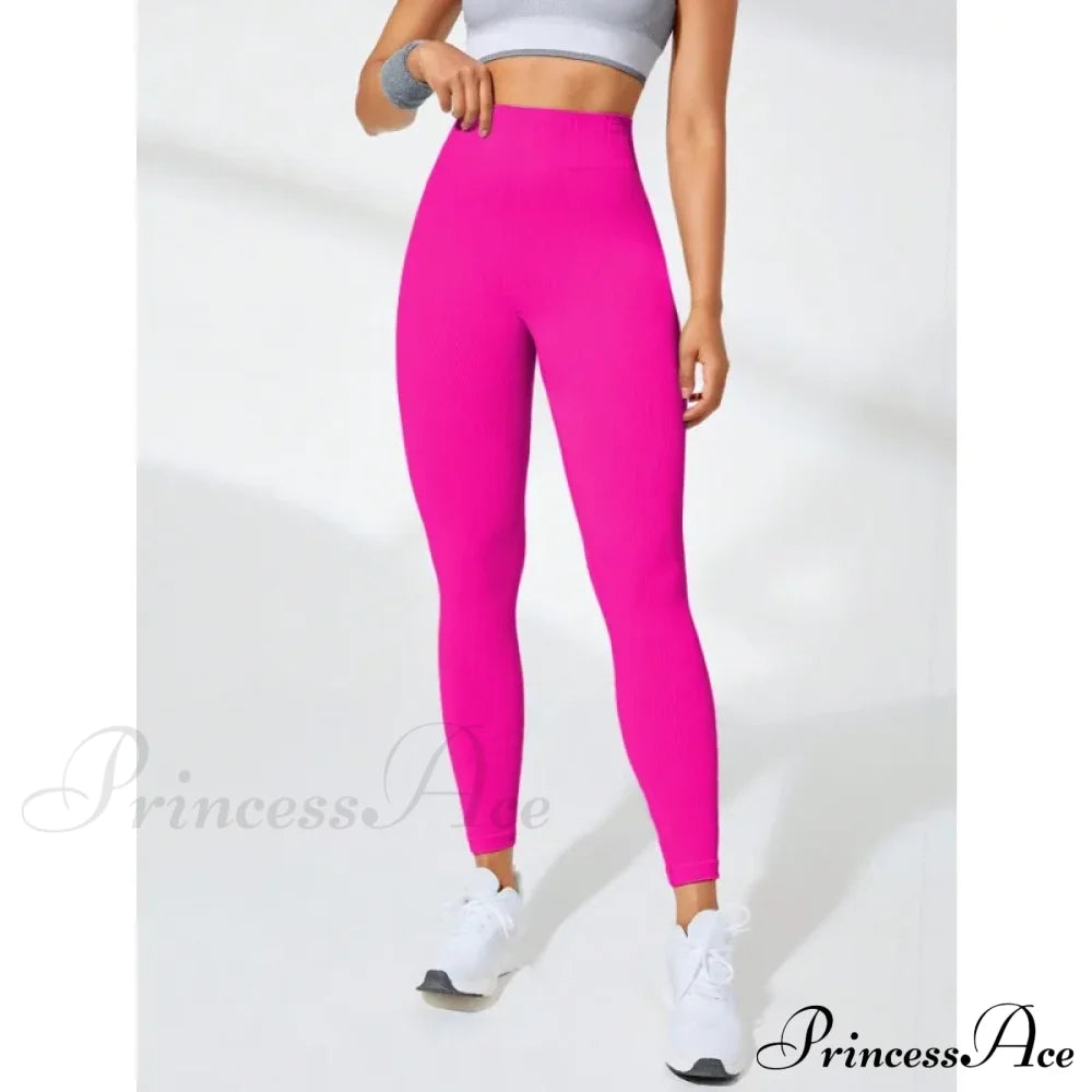 Thread Seamless High Waist Elastic Gym Legging