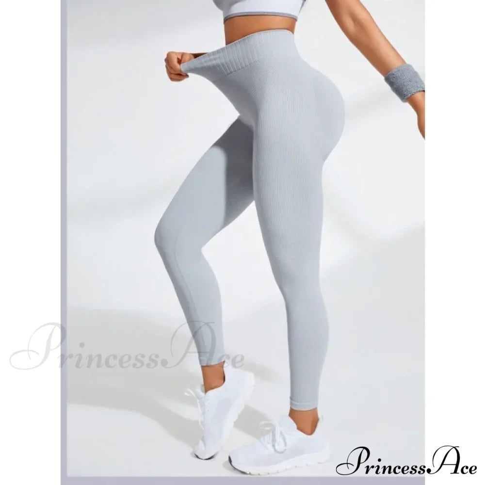 Thread Seamless High Waist Elastic Gym Legging