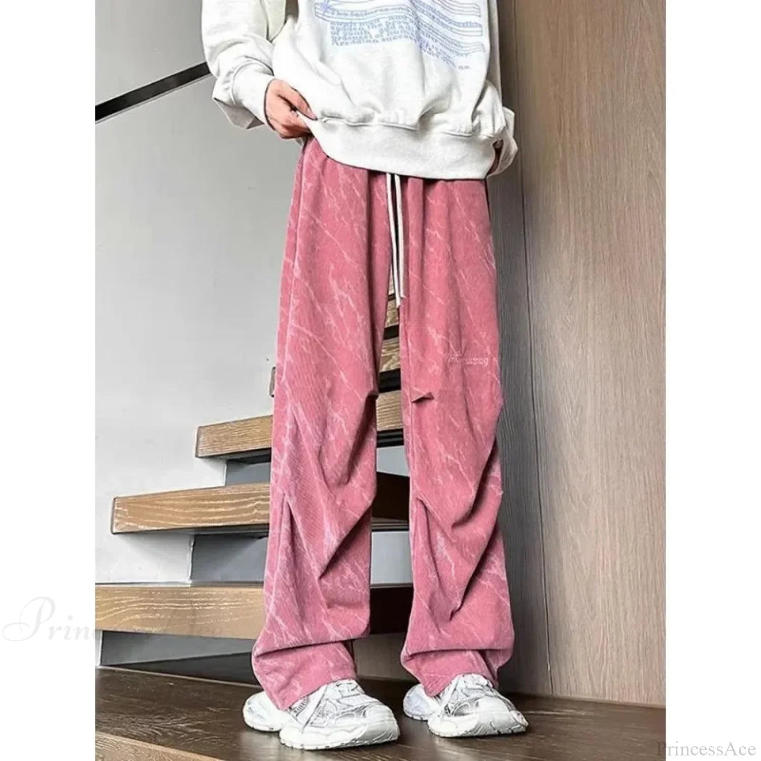 Tie Dye Corduroy Wide Leg Pants