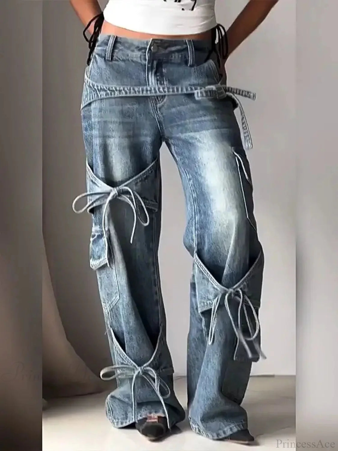 Tie-up Mysterious Denim Pant Blue / S