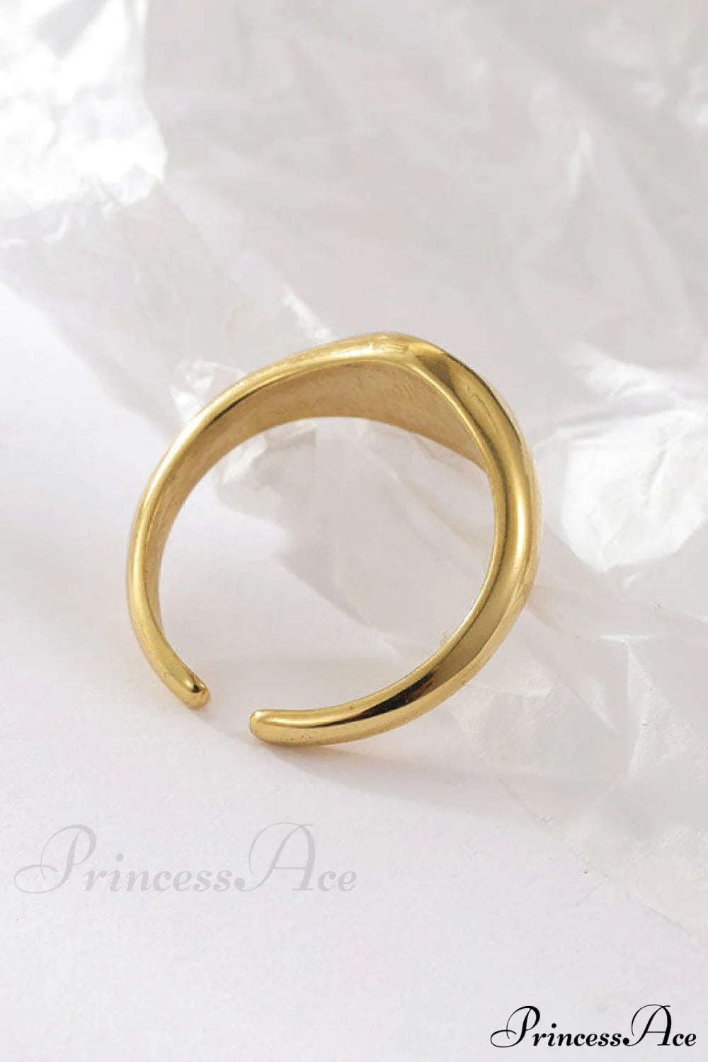 Titanium Steel Gold Plated Eight-Pointed Star Rings