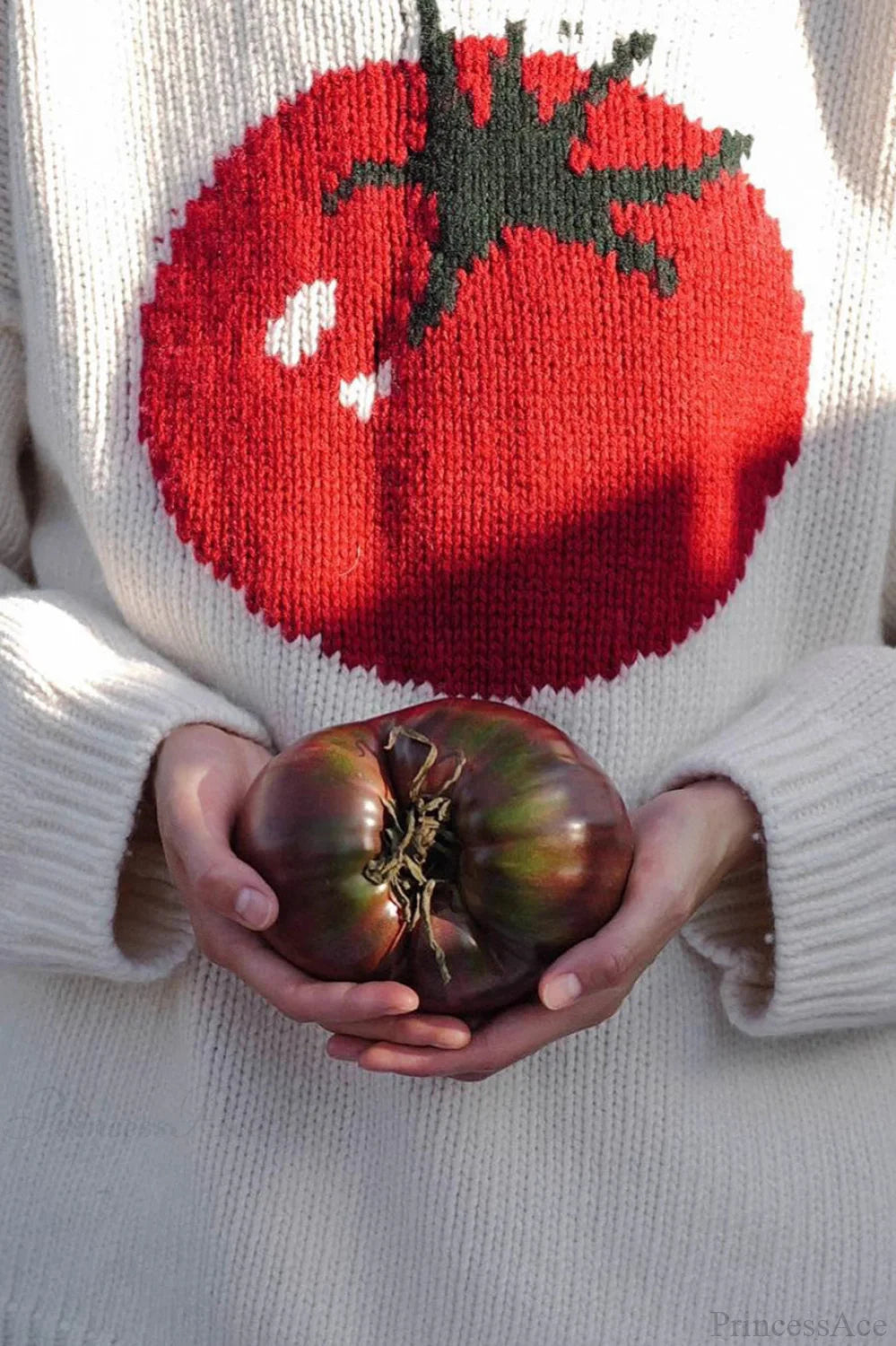 Tomato Half Neck Loose Knit Sweater