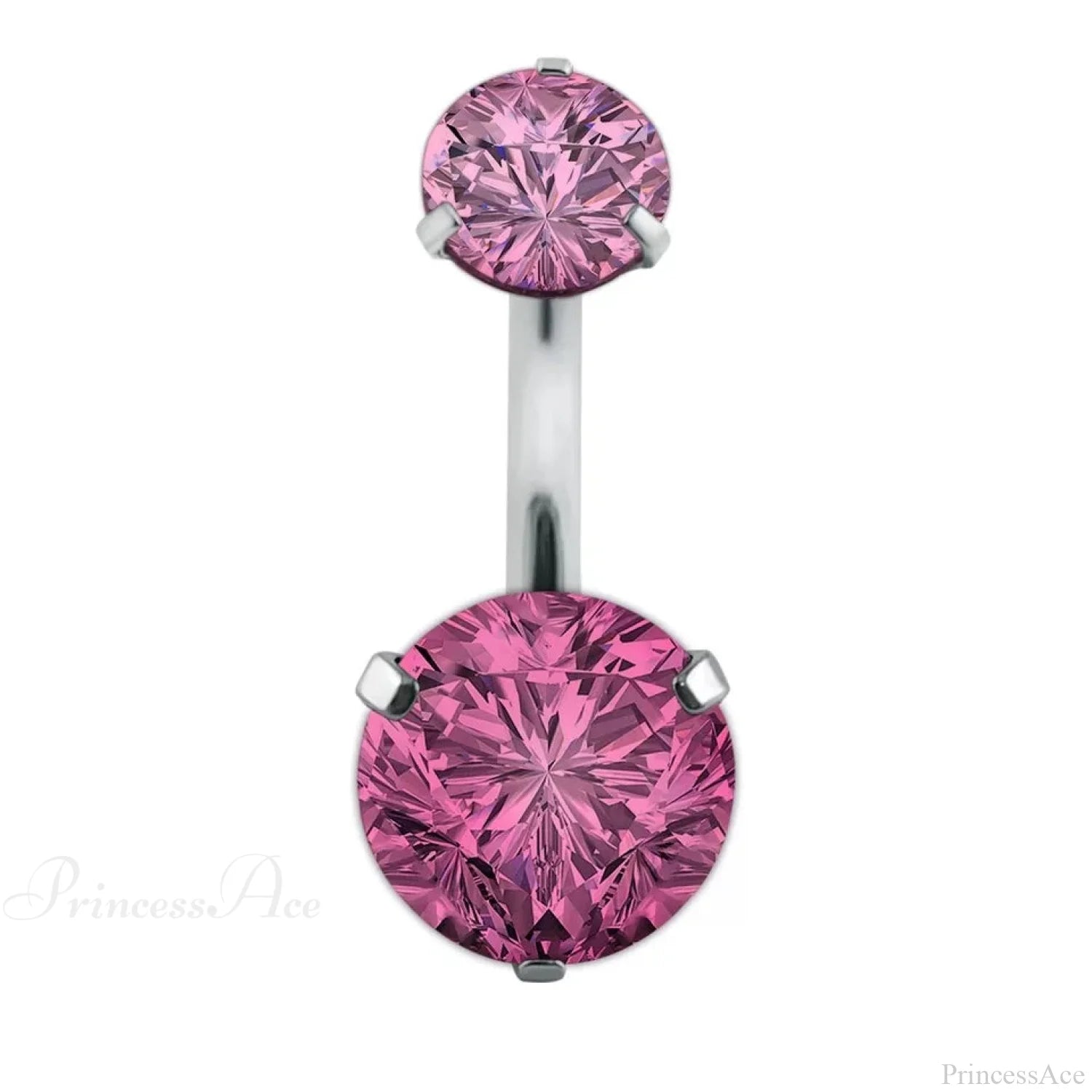 Traditional Zircon Drip Medieval Stomach Ring Pink Zircon / CHINA