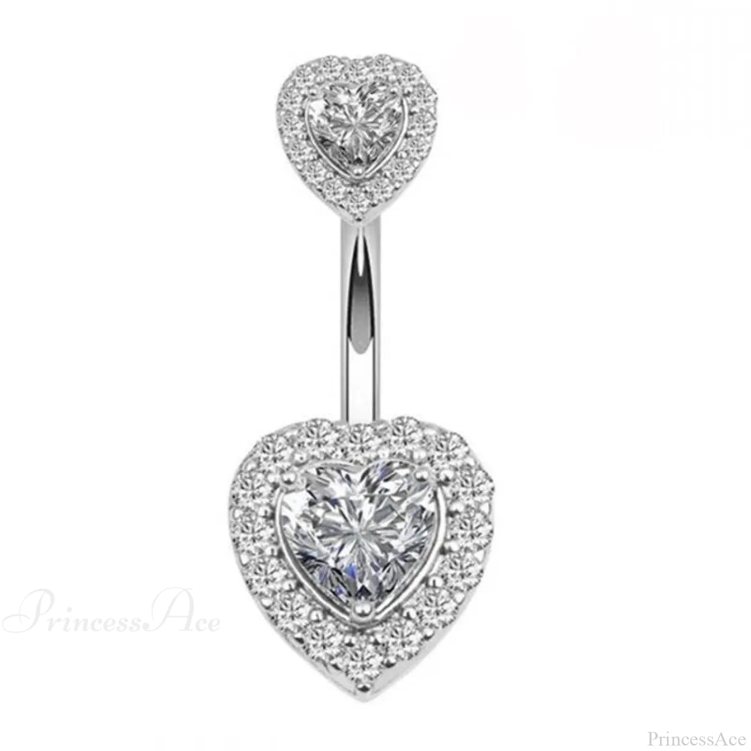 Traditional Zircon Drip Medieval Stomach Ring Silver Heart 3 / CHINA