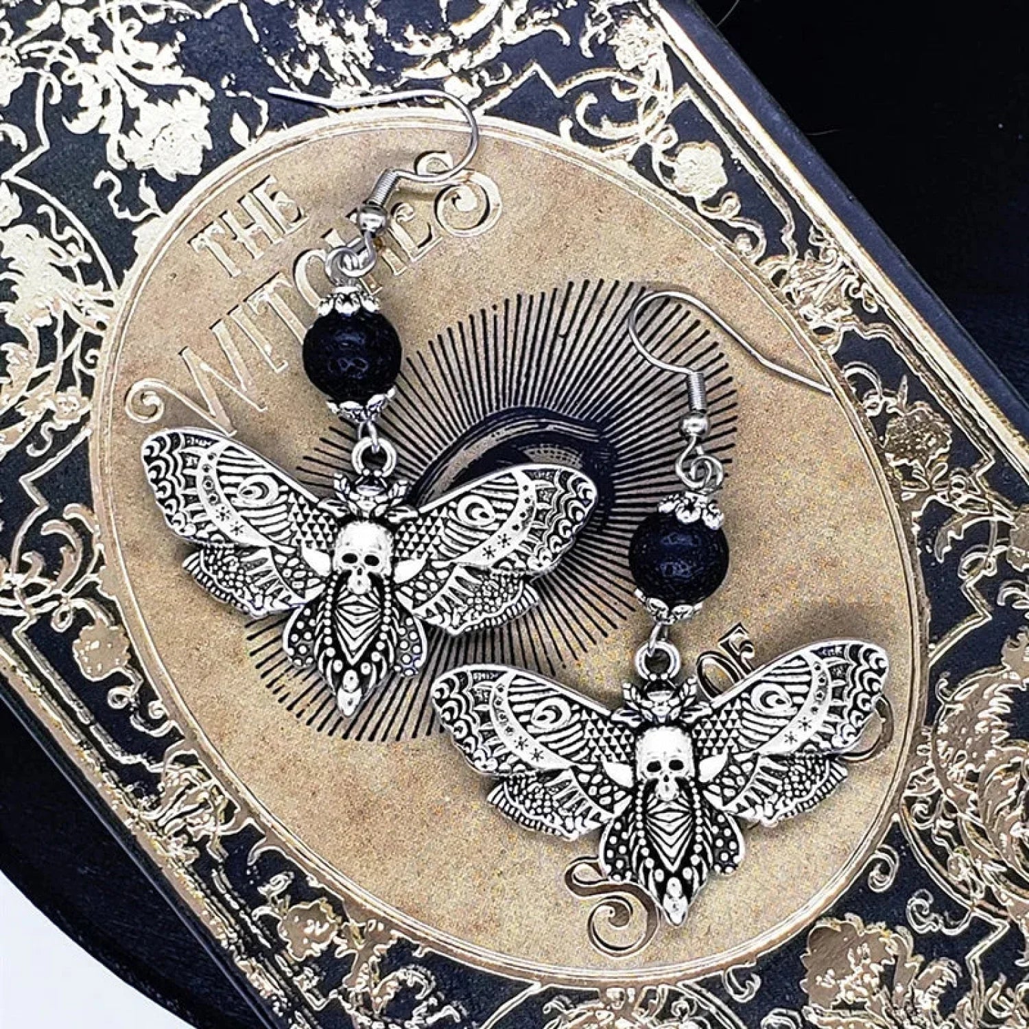 Tranquil Dove Ceramic Metal Circle Hoop Earring silver