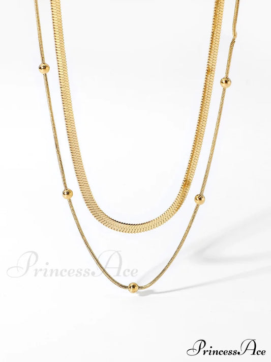 Tranquility Double Graceful Layers Necklace Necklaces