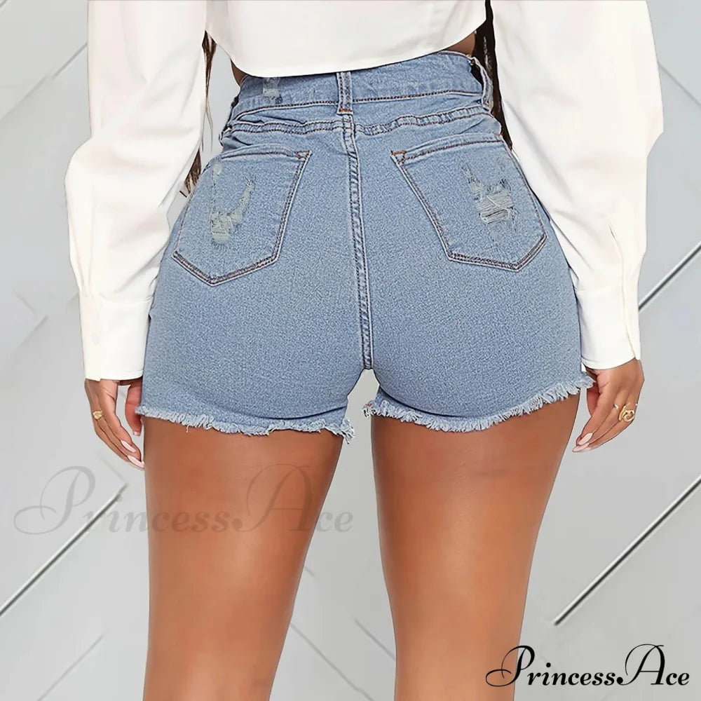 Trendy A Lined Street Elastic Straight Short