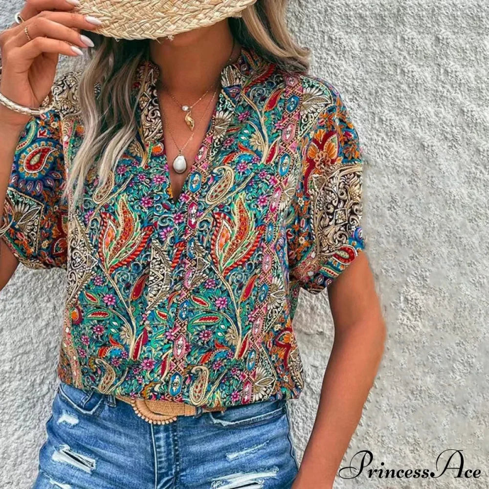 Tribal Vintage Top Blouses