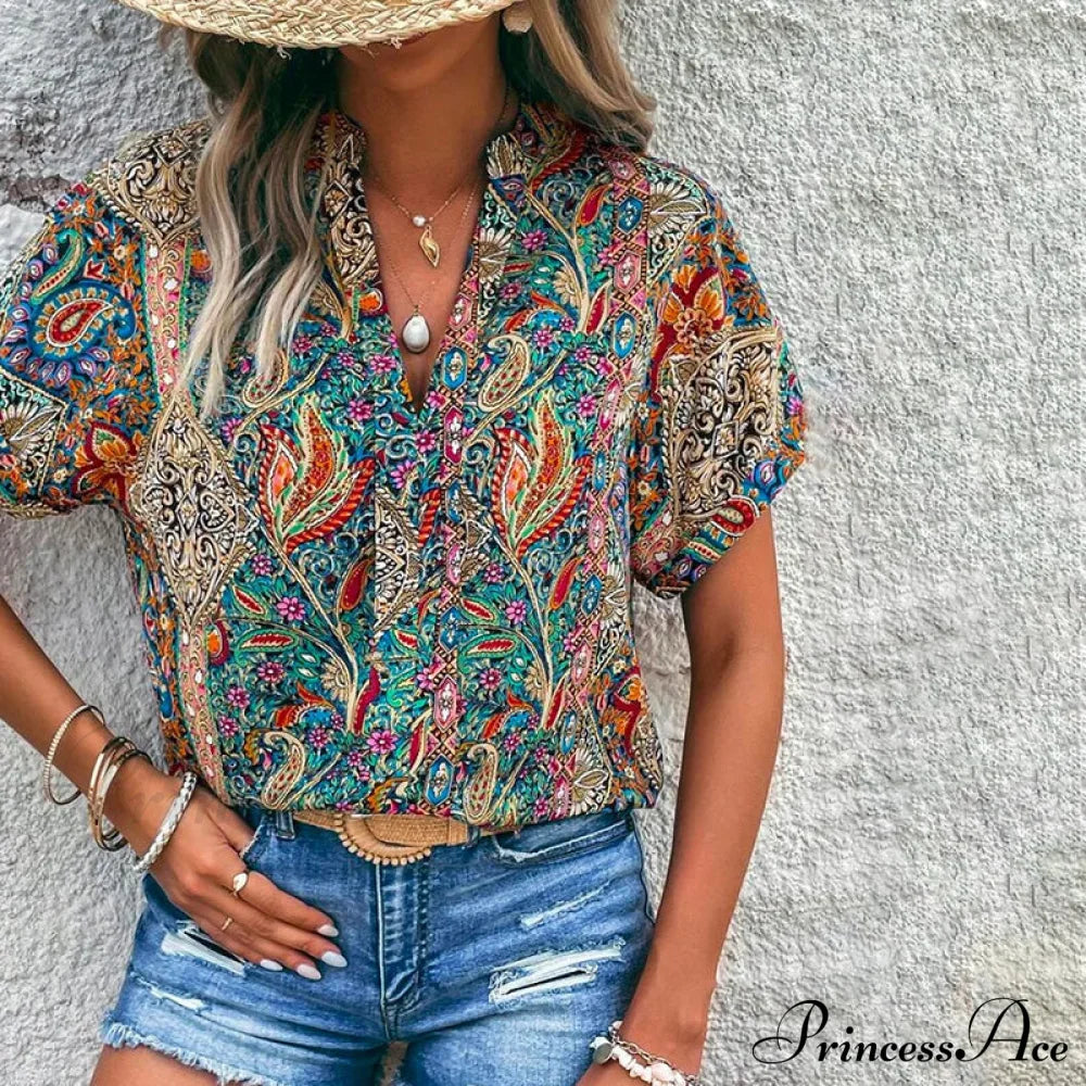 Tribal Vintage Top Blouses