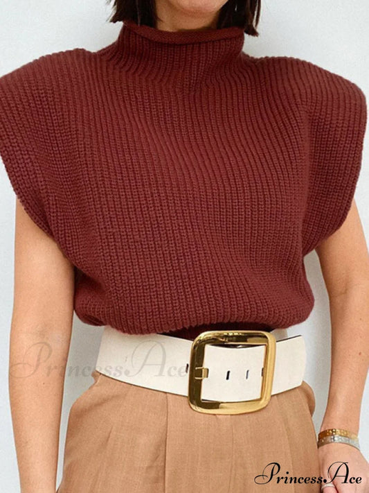 New solid color sexy turtleneck short-sleeved sweater top Wine Red clothes shirt shirts short sleeve top tops