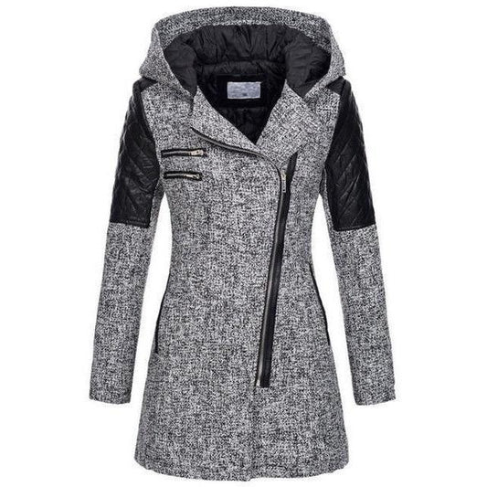 Elegant Casual Patchwork Coat Gray Best Sellings cardigan cardigans clothes Plus Size Sale tops Topseller