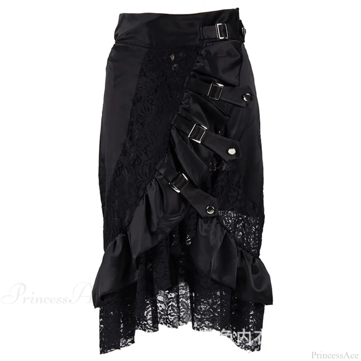 Victorian Satin Lace Floral Skirt