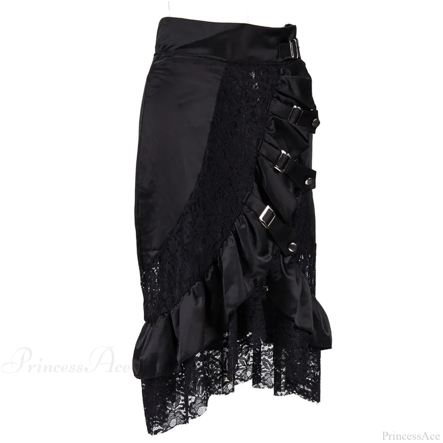 Victorian Satin Lace Floral Skirt