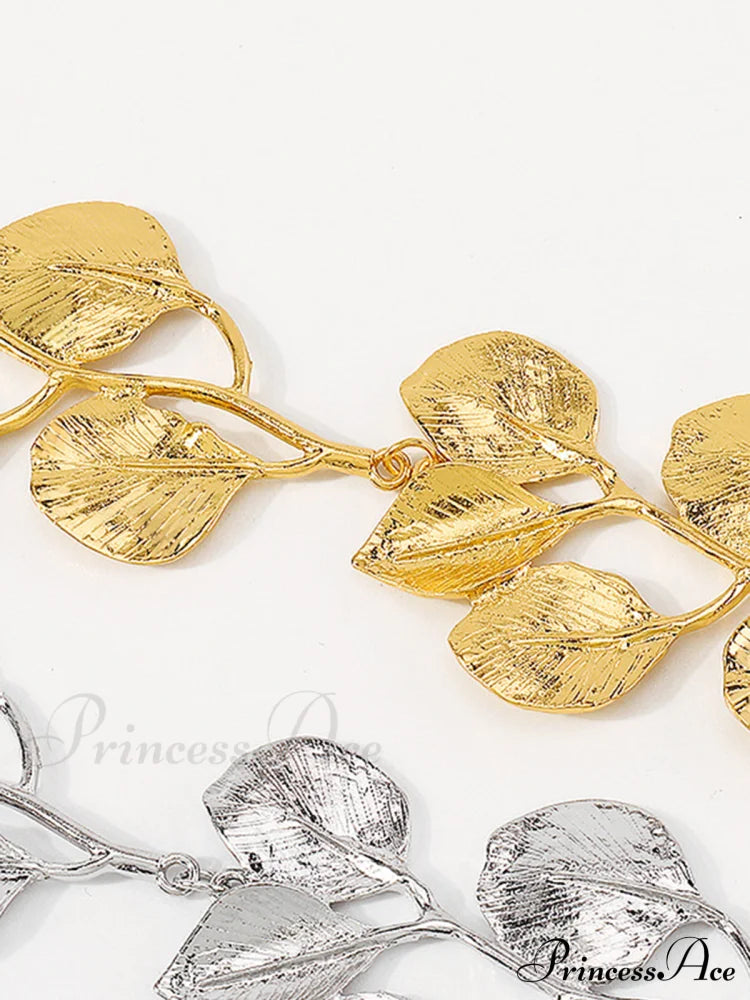 Vintage Alloy Graceful Leaf Design Necklace Necklaces