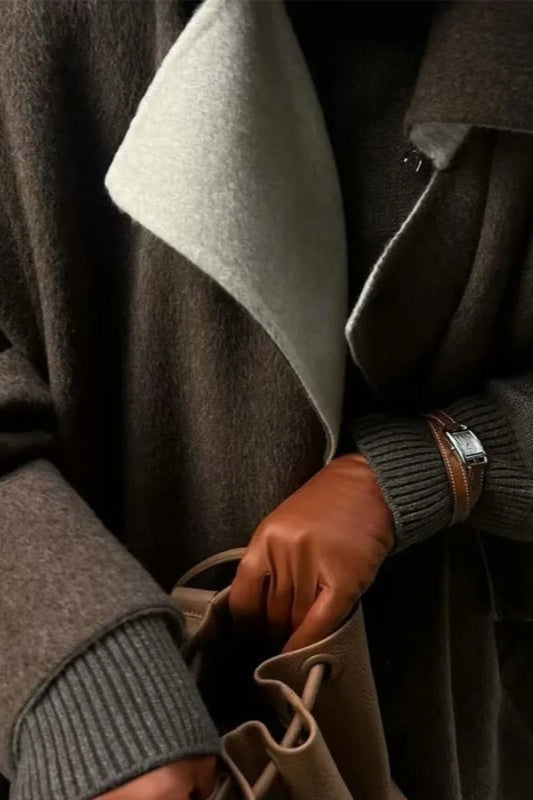 Vintage Elegant Double Faced Wool Coat