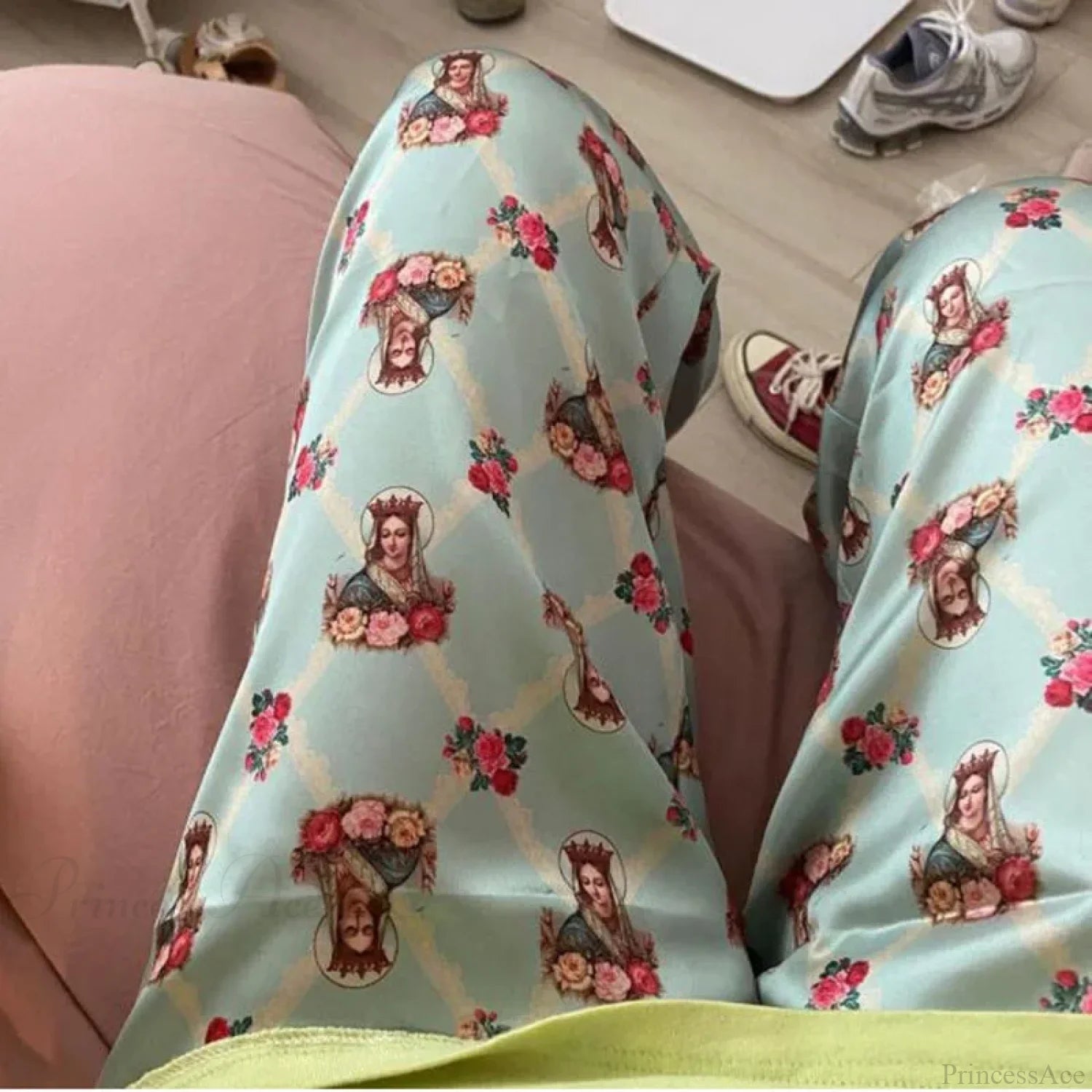 Vintage Harajuku Casual Baggy Straight Pant Blue / S pant-250223