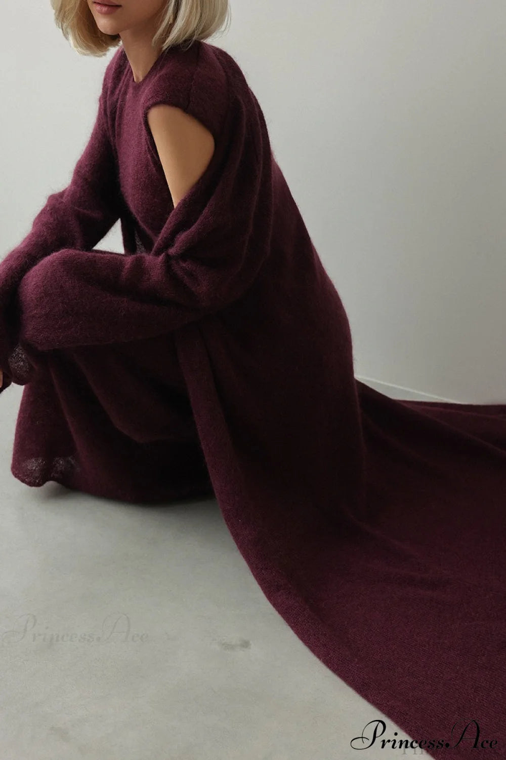 Vintage Knit Cardigan and Sleeveless Dress Two Piece Set