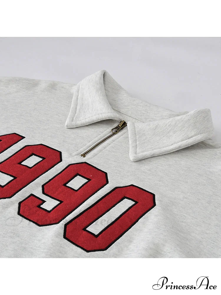 Vintage Lapel Long Sleeve Hoody Pullovers