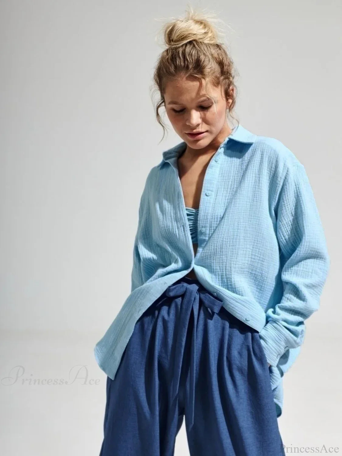 Vintage Loose Fit Blouse blouse-250223