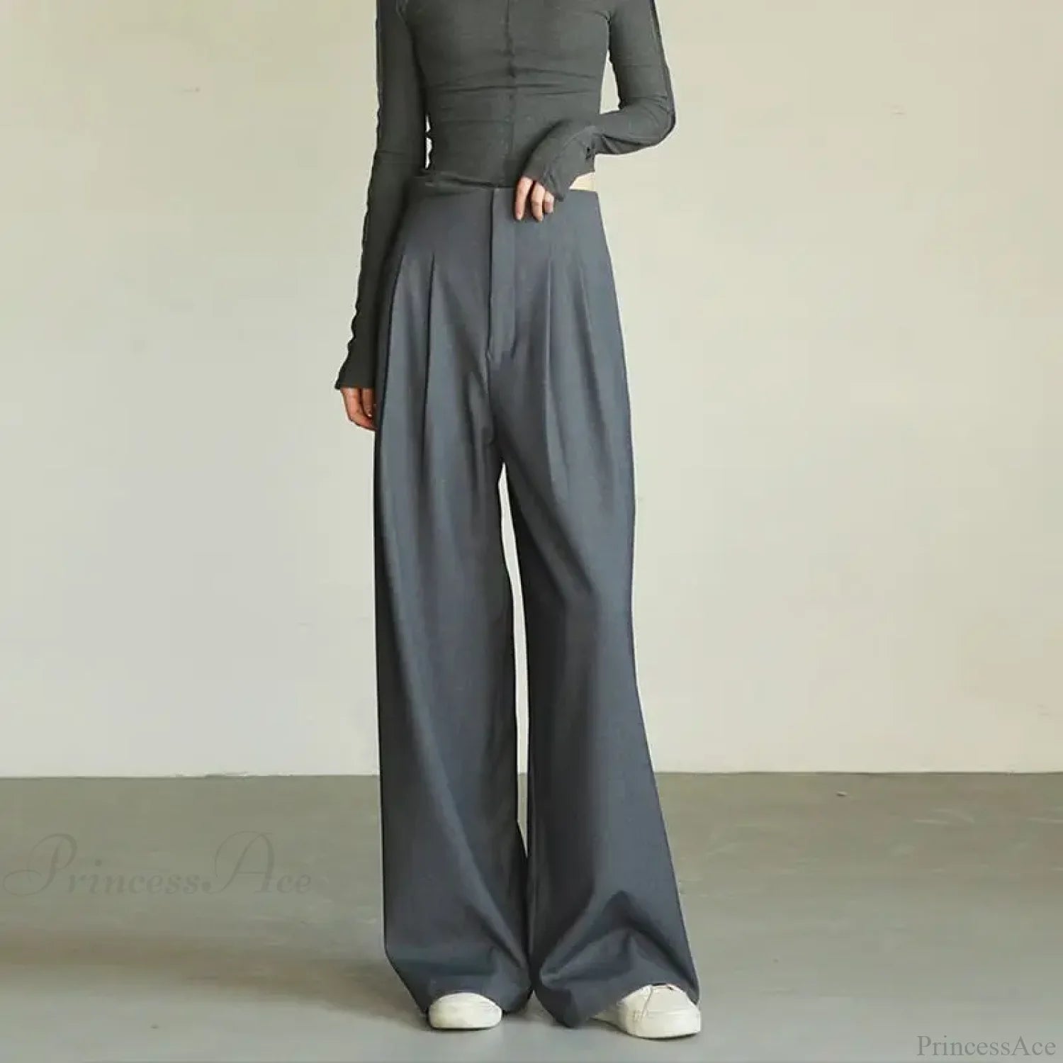 Vintage Office Slacks Pants Gray / S