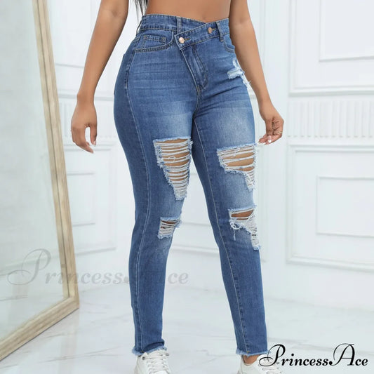 Vintage Oversized Breathable Skinny Jeans