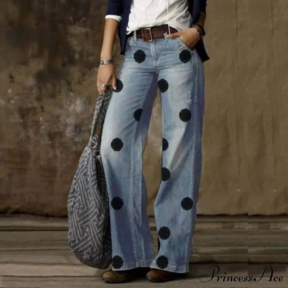 Vintage Style Loose Wide Leg Harajuku Streetwear Straight Denim Fashionable Jean